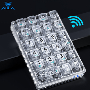 Con 21 tasti BT/cablato/2.4G AULA F21 Mini Digital Hotswappable tastiera meccanica per Windows/MAC/Android tastiera trasparente - Product Image 6