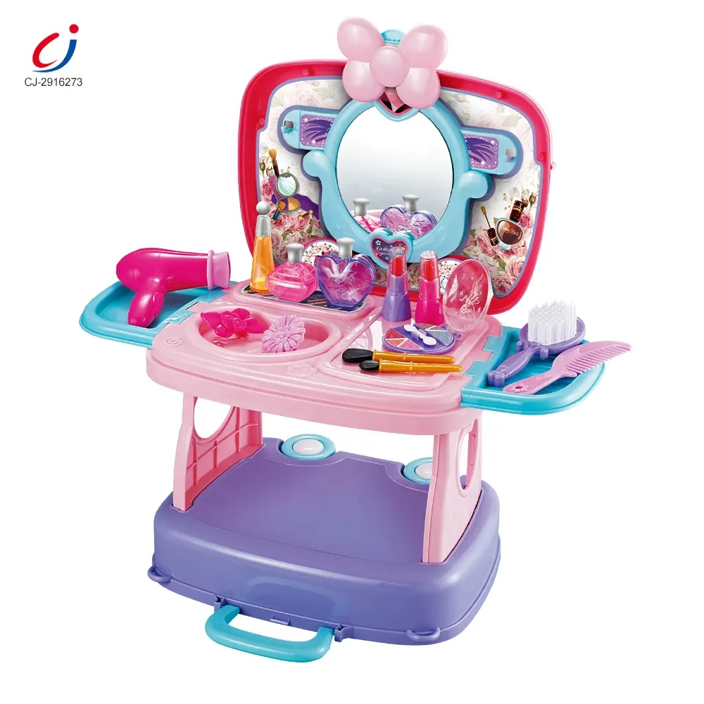 Chengji – jouets de maquillage pour enfants, jouets de filles, ensemble de jeu de simulation, nouvelle valise 3 en 1, table de toilette, jouet pour filles, vente en gros