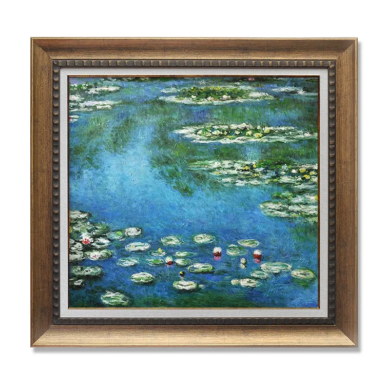 พิพิธภัณฑ์ที่มีคุณภาพน้ำลิลลี่บ่ออิมเพรสชั่นนิสต์ศิลปะที่มีชื่อเสียง Claude Monet ภาพวาดสีน้ำมันการสืบพันธุ์