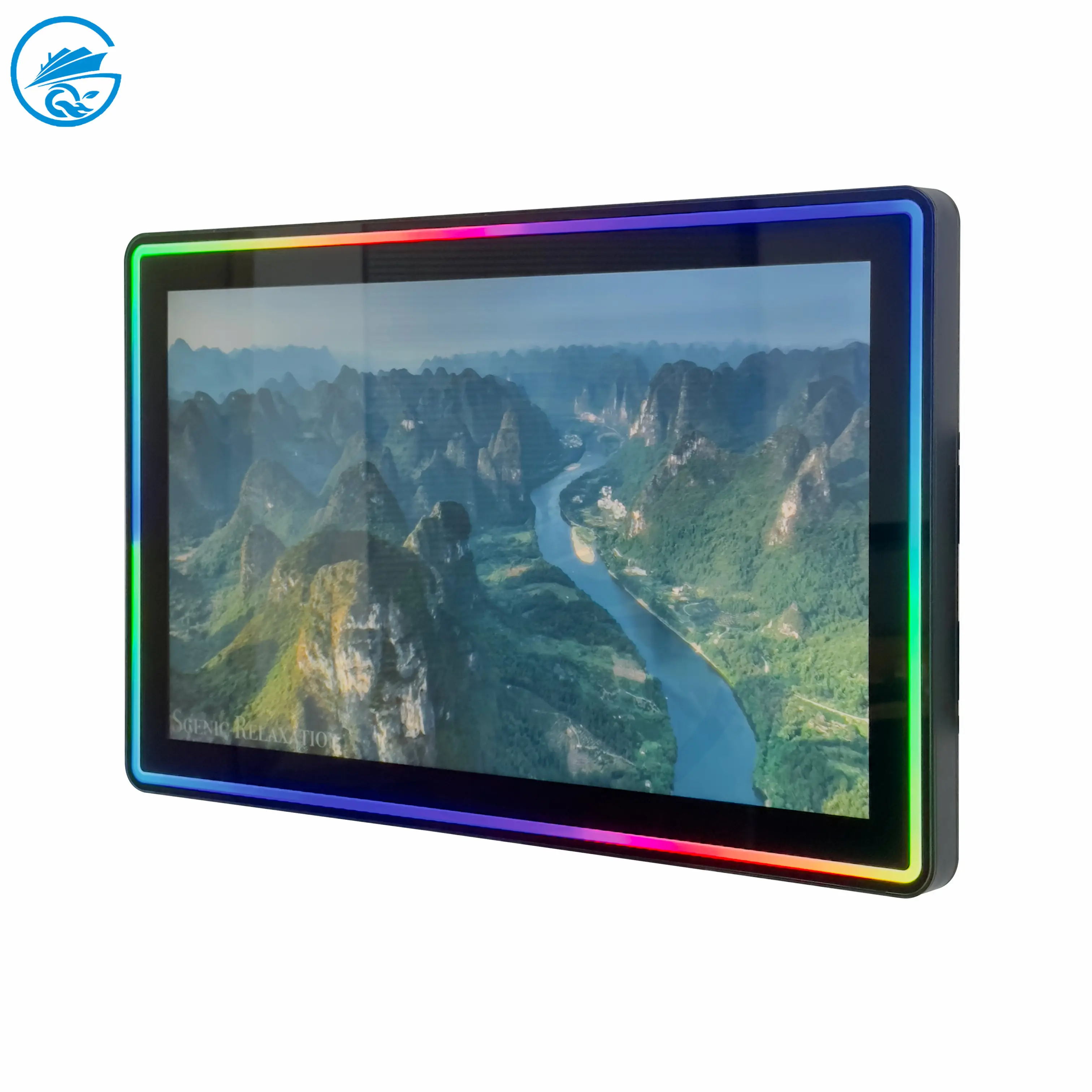 23.8 inch capacity aluminum bezel led light vertical 4k touch screen portable monitor