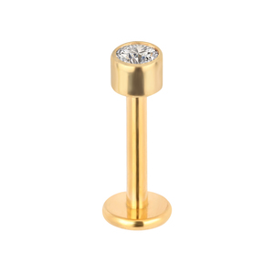 ASTM F136 titanyum içten dişli Labret çerçeve seti zirkon ve Opal üst takı Piercing dudak yüzük küpe - Product Image 3