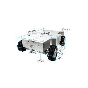 M500 Mecanum Wheel Version 15KG Large <strong>Load</strong> Capacity <strong>Robotic</strong> Car Chassis Pendulum Suspension <strong>System</strong> - Product Image 4
