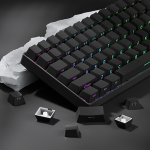 ชุดปุ่มกด PBT ด้านพิมพ์ลายด้านข้างกุญแจยิงสองชั้นทะลุผ่านที่กำหนดเอง keycaps สีดำโปรไฟล์ OEM กุญแจ136 - Product Image 6