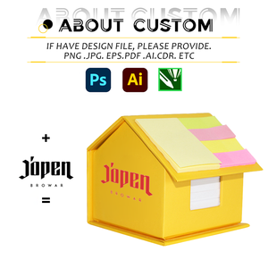 Toptan sevimli yapışkan notlar ile ev kağıt özel logolu kutu yapışkan notlar okul kırtasiye ofis malzemeleri yapışkan not pedleri - Product Image 2