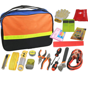 Hot Sell 18 Pcs Potable Multifunction <strong>Telegraphy</strong> Tool Set Daily Use Pliers Kit Auto Repair Tool Set Tape Hammer Car Hex Key