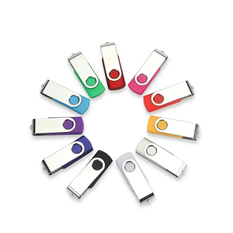 Flash Pen Drive Usb 2.0 3.0 Logam Putar Massal Stik Memori Flash 4Gb 8Gb 32Gb 128Gb 256Gb Stik Usb Flashdisk Kustom