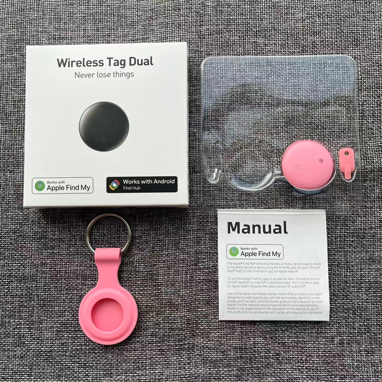 Funda de silicona con colgante rosa de doble sistema F10