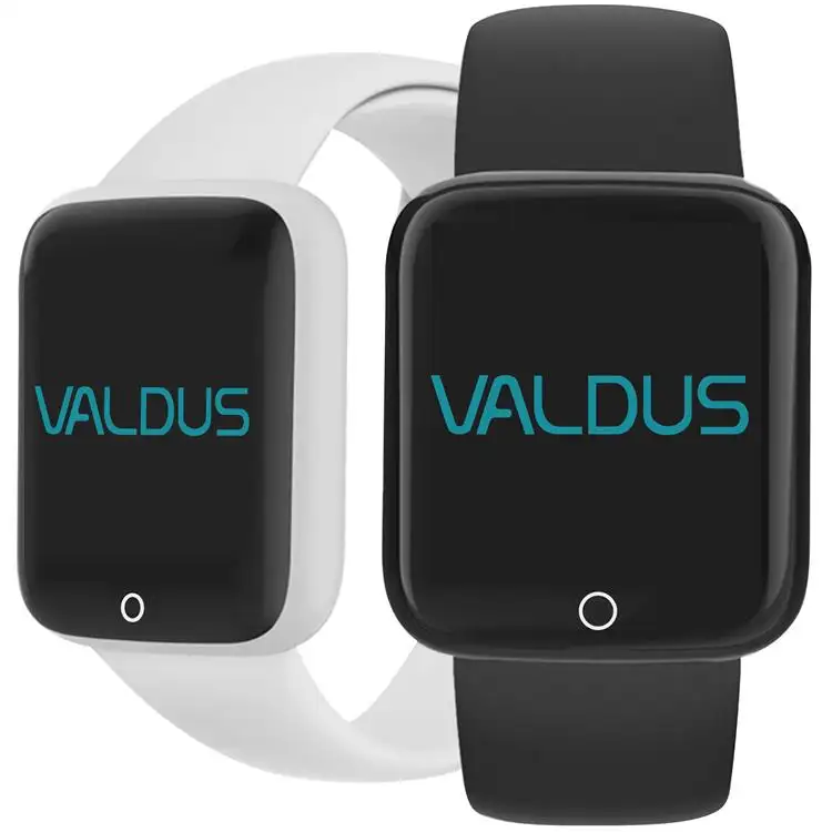 VALDUS شاشة LCD عصابة الصحة أزياء المرأة رجل الجملة الكلاسيكية السوداء الهاتف المحمول ساعة ذكية مخصص OEM ODM ساعة ذكية