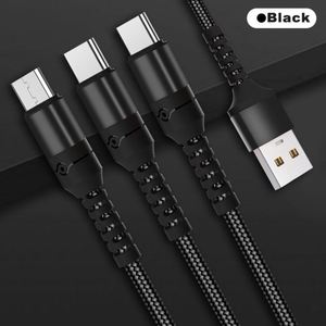 Vender New Design <strong>1</strong> Meter <strong>2</strong> Meter Customized Cell Phone Charging 3in <strong>1</strong> Phone Charger 3 <strong>in</strong> <strong>1</strong> Usb Cable - Product Image 6
