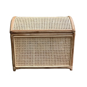 Vintage Open Weave Rattan Storage <strong>Trunk</strong> From Vietnam - Product Image 6