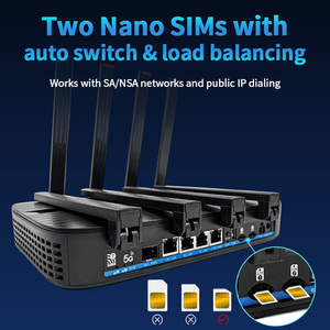 Công nghệ mới wifi7 4G 5G Dual Sim Router 2.4G 5.8G 6G Wifi <span class=keywords><strong>Modem</strong></span> với ăng-ten bên ngoài cho doanh nghiệp sử dụng tường lửa chức năng - Product Image 4