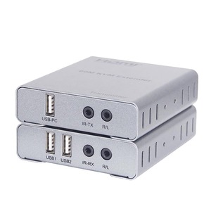 HDMI扩展器60m HDMI 1080p 60hz KVM扩展器2个以太网局域网信号USB端口，带5e类6 KVM HDMI扩展器，用于电脑电视 - Product Image 2