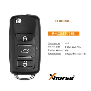 XHORSE XEB510EN B5 Super Remote <strong>Key</strong> With 3 Buttons XT27B Super Chip for B5 Type Compatible With VVDI2 VVDI <strong>Key</strong> Tool Max Pro