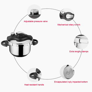 顶级品牌不锈钢压力锅通用燃气电磁炉家用厨房不粘压力锅 - Product Image 6