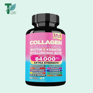 Hyaluronik asit + C vitamini ile OEM özel etiket kollajen kapsülleri | Kadınlar veya erkekler için hidrolize kollajen takviyeler - Product Image 1