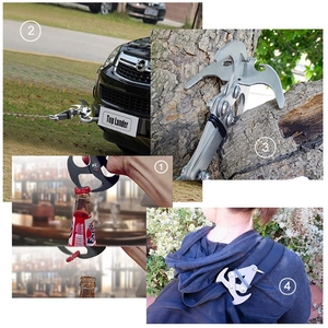 134x89mm leo núi phụ kiện tồn tại móc Claw cây Rock bánh vật lộn túi công cụ gấp an toàn rơi bảo vệ trọng lực móc - Product Image 3