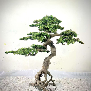 Artificial <strong>Trees</strong>, Chinese Style Artificial Bonsai Welcoming Pine Decoration Fortune <strong>Tree</strong> Landscape Decoration - Product Image 3