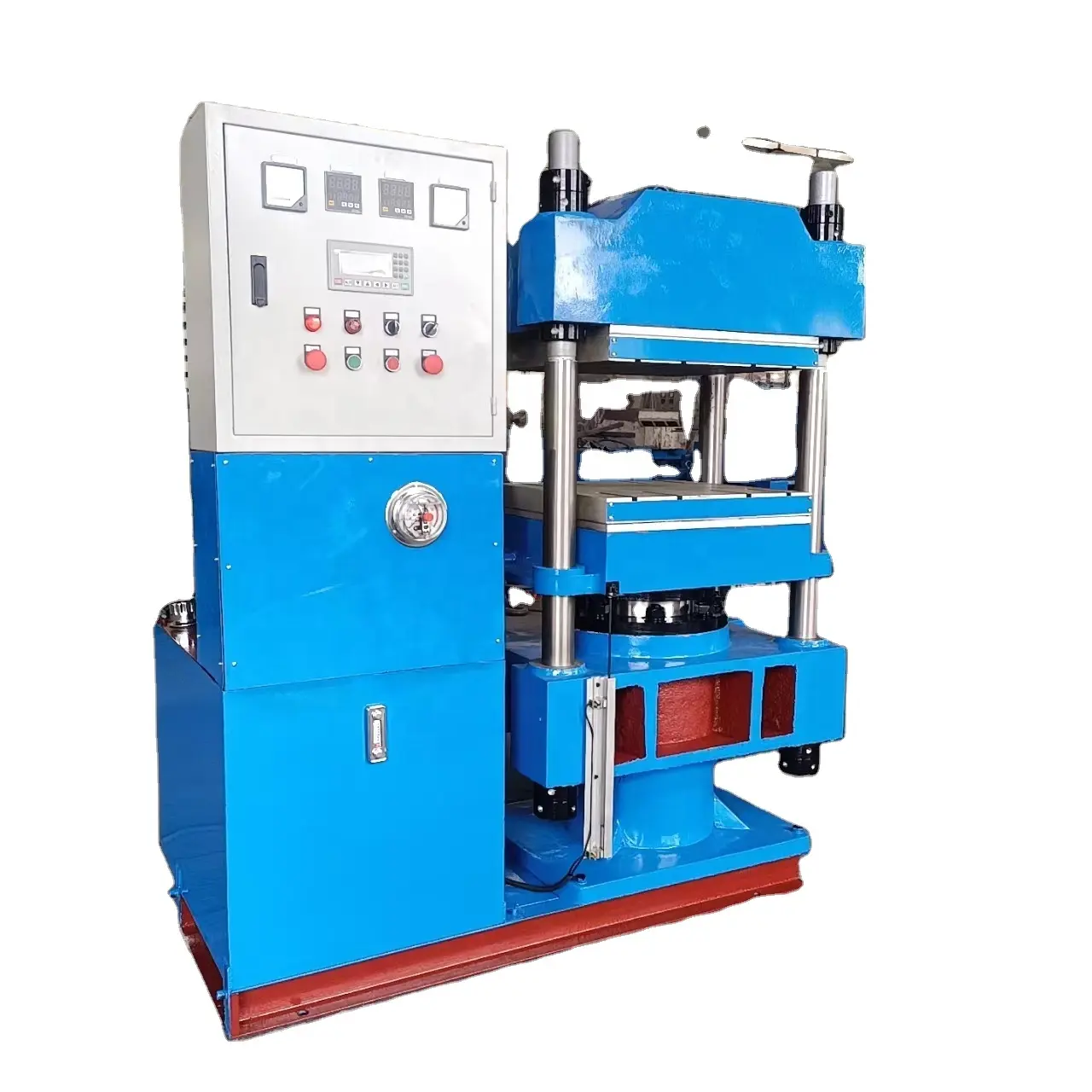 Prensa hidráulica automática para neumáticos sólidos Máquina de prensa de goma para prensa de vulcanización de goma de silicona