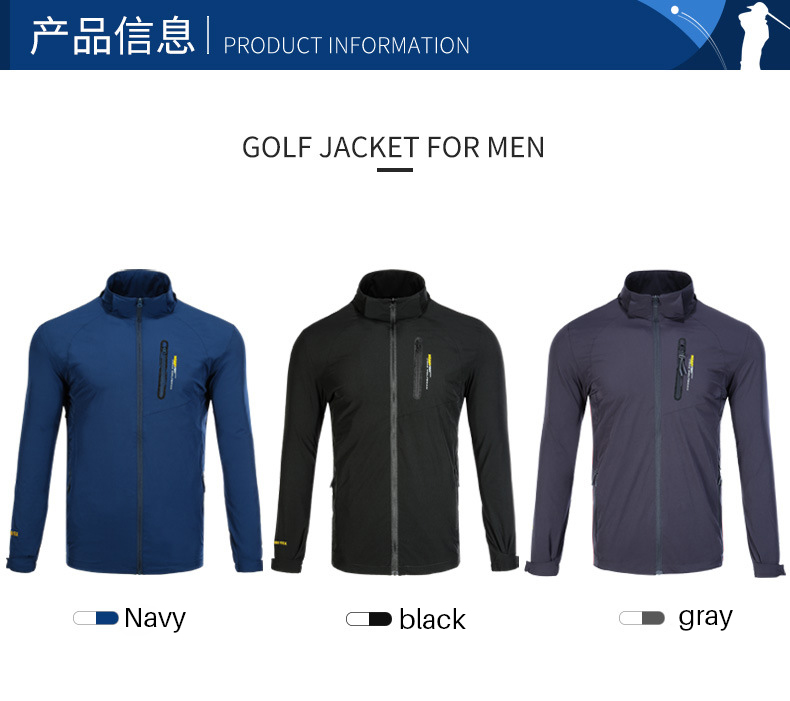 PGM YF391 golf jacket winter windbreaker hight quality waterproof men