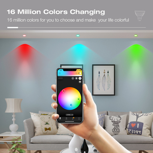 Zigbee สปอตไลท์ LED GU5.3 3.0 MR16 5W ac/dc 12-24V 400-500lm แอป/ เสียง/2.4G RF รีโมทคอนโทรล RGB + CCT> 80สี - Product Image 4