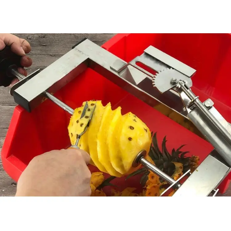 Industrial completo automático coco peeling máquina/abacaxi descascador (caring & fatiamento)