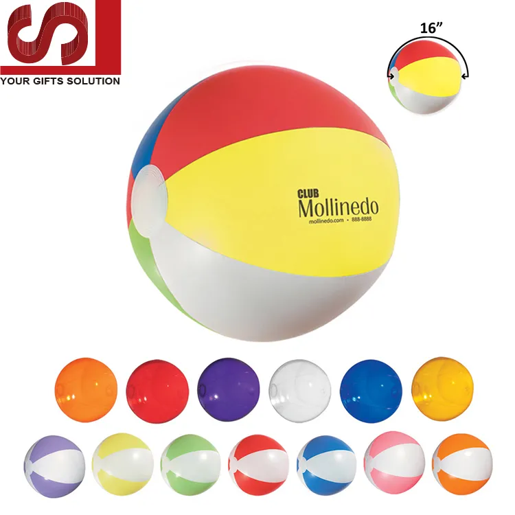 16Inch Promotionele Goedkope Pvc Opblaasbare Strandballen Opblaasbare Waterballen Voor Strandspeelgoed Met Aangepast Logo