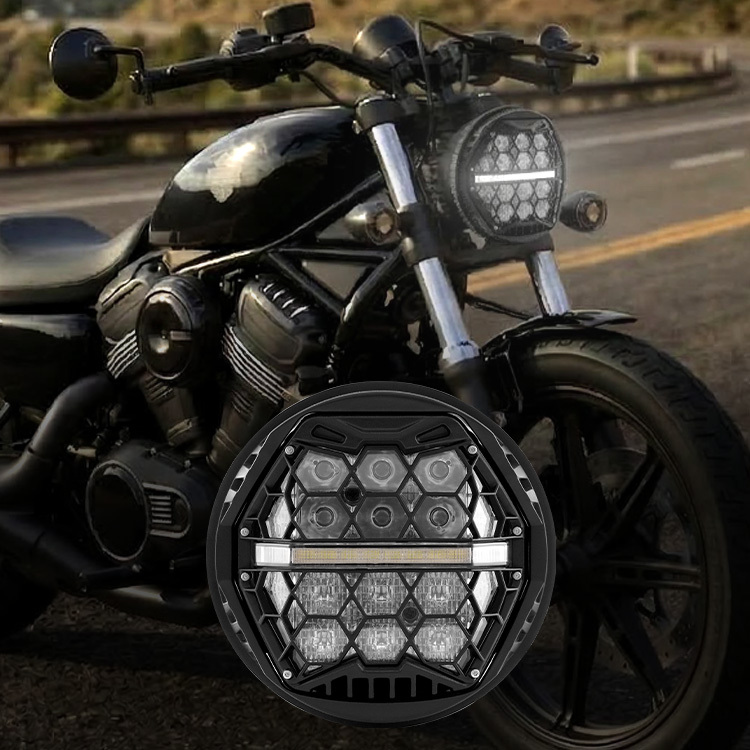 5.75inch Black with White DRL