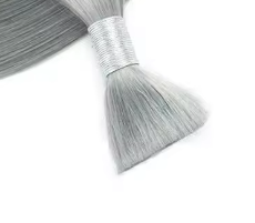 cheveux gris en vrac sans trame
