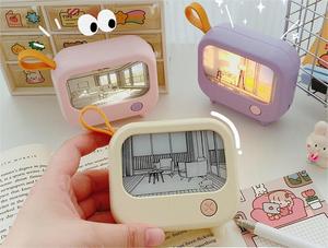 クリエイティブな小さな絵画雰囲気ライトテレビ型の装飾品テーブルランプUSB充電式2温度ライト屋内装飾用 - Product Image 6