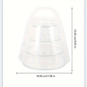 Nhựa vỉ 4 tầng lớp <span class=keywords><strong>Macaron</strong></span> tháp hiển thị đứng Rack chủ đối với Đảng sử dụng - Product Image 3