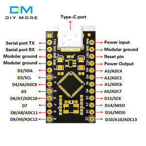 Type-C MINI USB Pro Micro For <strong>Arduino</strong> ATmega32U4 5V/16MHz <strong>Module</strong> With 2 Row Pin Header For Leonardo Usb Interface Board