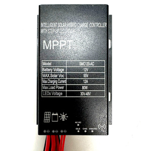Precio de fábrica 12A MPPT controlador de carga solar de entrada dual para sistema solar de alumbrado público led 18V 210W - Product Image 1