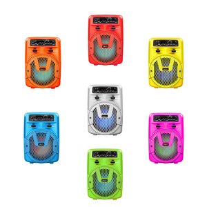 8 Inch Portable Trolley DJ Speaker System with RGB LED Light Outdoor Subwoofer Sound Box 15W <strong>Output</strong> Power for <strong>Computer</strong> Use - Product Image 4