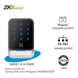 Touch Screen Waterproof <strong>RS485</strong>/OSDP Output QR+<strong>RFID</strong> Access Control <strong>Reader</strong> <strong>with</strong> PIN Keypad for Access Control System - Product Image 2