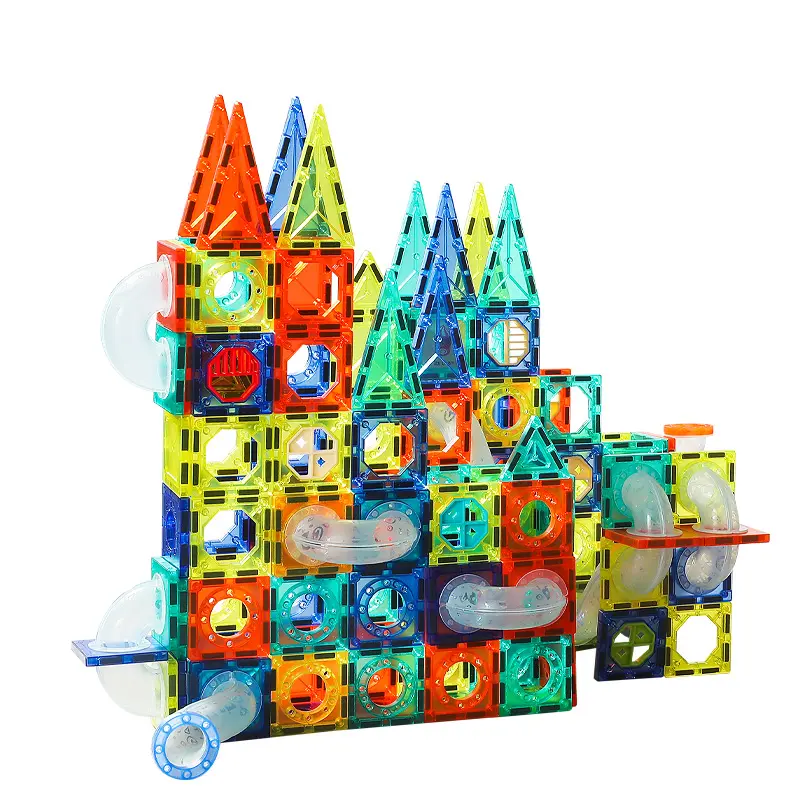 Toylinx 97 pz blocchi di piastrelle magnetiche per bambini creativi giocattoli da assemblare Puzzle di varietà