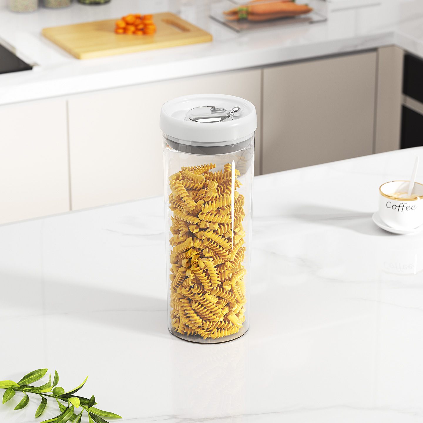 1.4L Round Storage Container with Lever