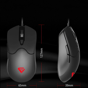 ケーブルゲーミングマウス付きコンピューターマウス光学バックライト付きオフィスワイヤードマウスカスタムロゴ - Product Image 6