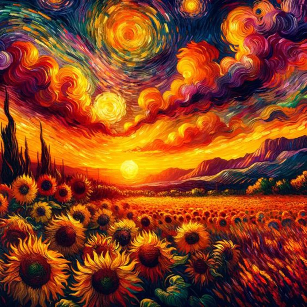 Van Gogh's Art Nuages Tournesols