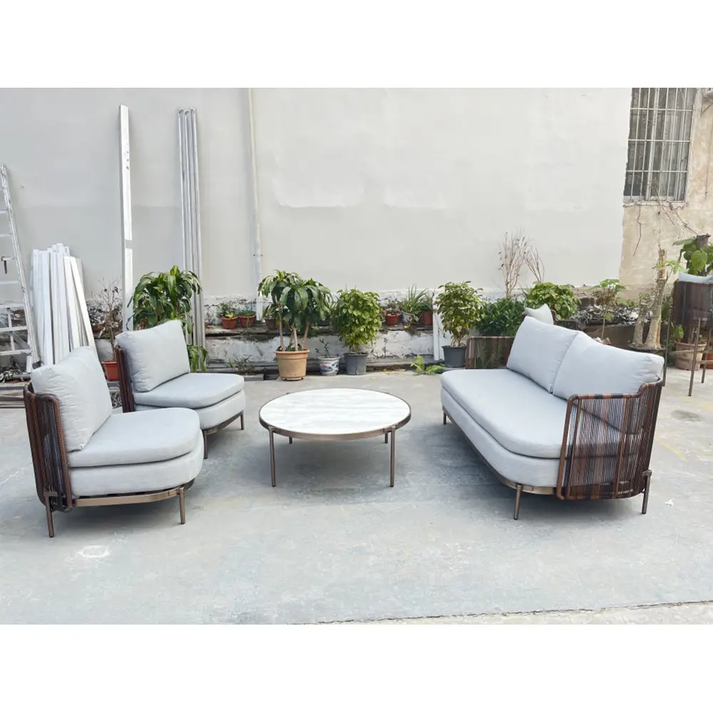 Set da giardino per patio all'aperto stili di vendita calda mobili per divani per il tempo libero