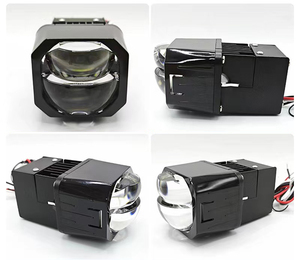 110W matris LED projektör Lens 12V far kare modülü LHD RHD düz kesim 1.5 inç BI LED projektör Lens - Product Image 2