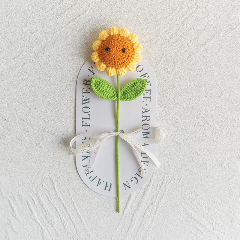 Smiling sunflower-free transparent handbag