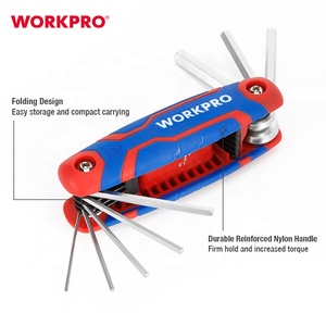 WORKPRO <strong>8PC</strong> Metric Folding <strong>Hex</strong> <strong>Key</strong> Set Fastening Tool Chrome-vanadium Steel Allen Wrench Set <strong>Hex</strong> <strong>Key</strong> - Product Image 3