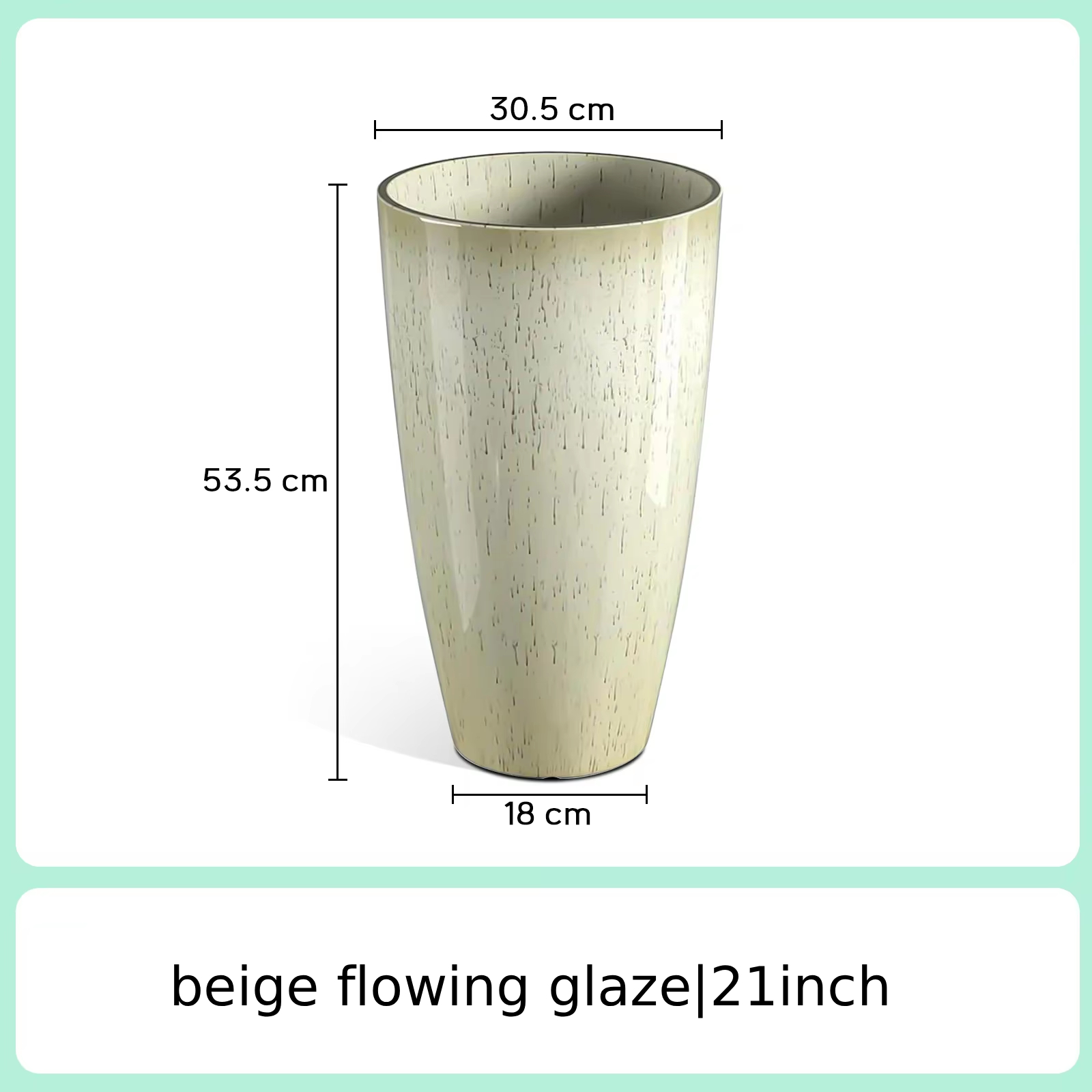 Glaçage fluide beige de 21 pouces