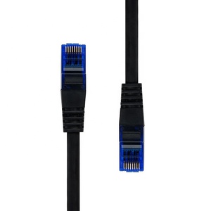 Cat6 RJ45 Fast Ethernet Network Cable 50 ft Braided Black-Connects Computer to Printer Router with <strong>Excellent</strong> Signal Strength