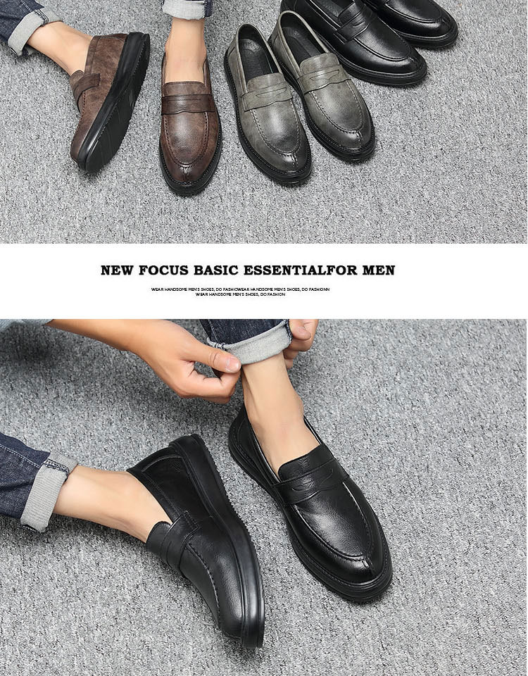 Genuine Leather Stylish Shoe Casual Dress Formal Loafers Men Brown S219-3530 (STOCK) 13 PRISTINE