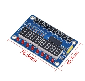 TM1638LEDディスプレイ8ビットデジタルチューブモジュールAYR7セグメント8ビット0.36インチREDTM1638KEYLEDディスプレイボードパネル - Product Image 2
