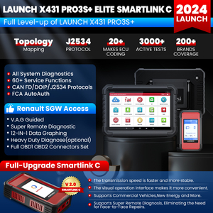 LAUNCH X431 PRO3S + Elite Escaner Automotriz OBD2スキャナー37リセットプロフェッショナルECUコーディングJ2534プログラミングツール - Product Image 3
