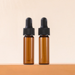 1 Dram 2 Dram琥珀色透明玻璃滴管瓶迷你4毫升8毫升管状小瓶滴管瓶 - Product Image 2