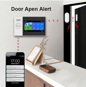 全触屏Tuya APP智能WiFi GSM安全屋家庭安全报警系统兼容Alexa Google Home IFTTT - Product Image 3