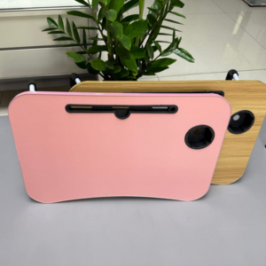 Escritorio de computadora Shaohua con portavasos, soporte para tableta, mesa plegable portátil para computadora portátil, no ocupa espacio y es fácil de almacenar